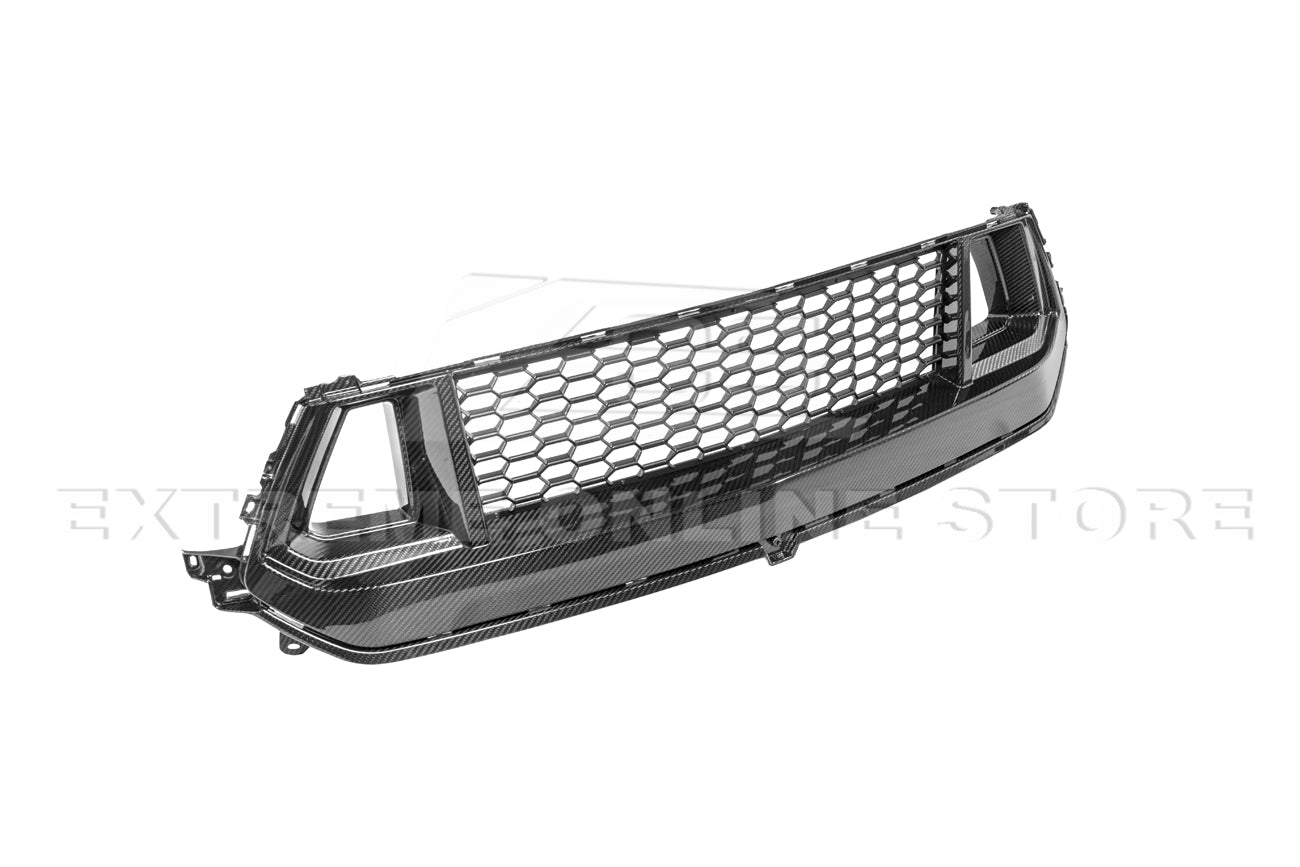 Ford Mustang S650 Dark Horse Style Carbon Fiber Front Upper Grille with GT Mesh Cover 2024-Up