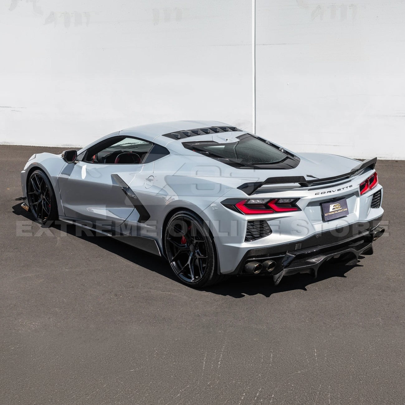 Chevrolet Corvette C8 EOS Style Carbon Fiber Rear Roof Vortex Generator Spoiler 2020-2026