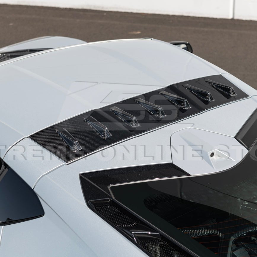 Chevrolet Corvette C8 EOS Style Carbon Fiber Rear Roof Vortex Generator Spoiler 2020-2026