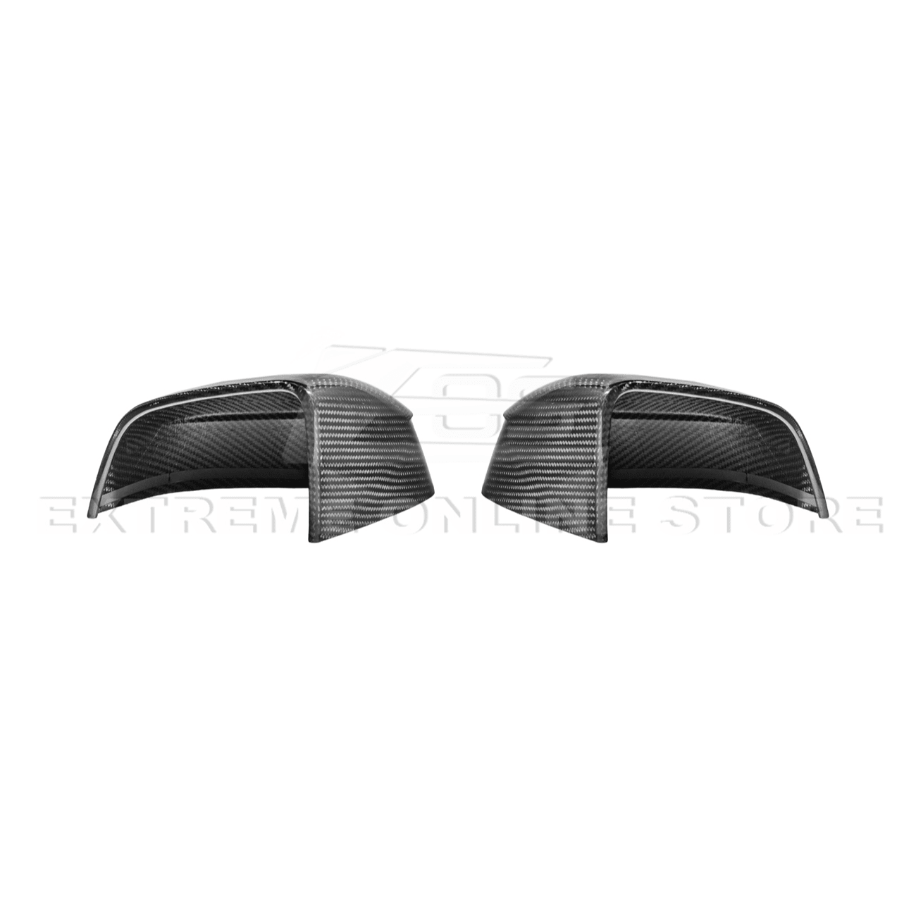 Tesla Model Y Dry Carbon Fiber Tape On Side Mirror Cap Covers Pair 2025-Up