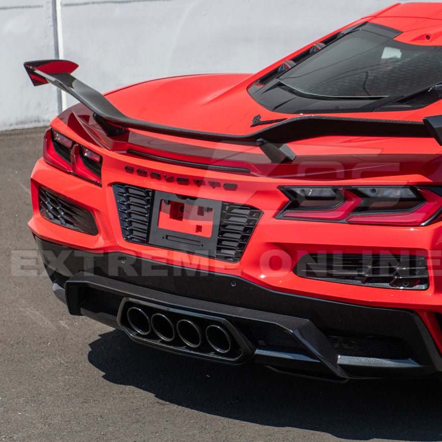 Chevrolet Corvette C8 Z06 E-Ray Carbon Flash Metallic License Plate Backing 2020-Up