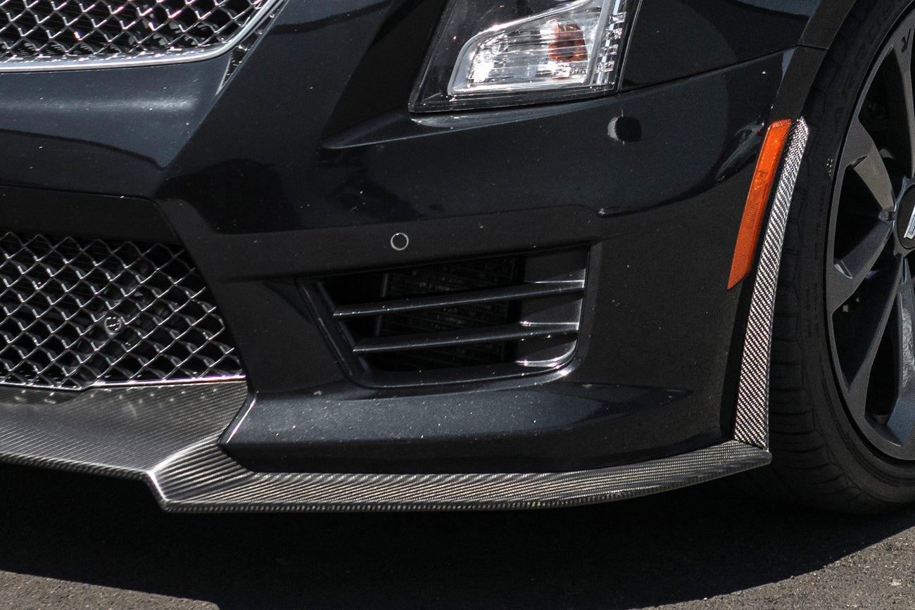 Cadillac ATS-V Carbon Fiber Extended Front Splitter Side Wheel Arch 2016-2019