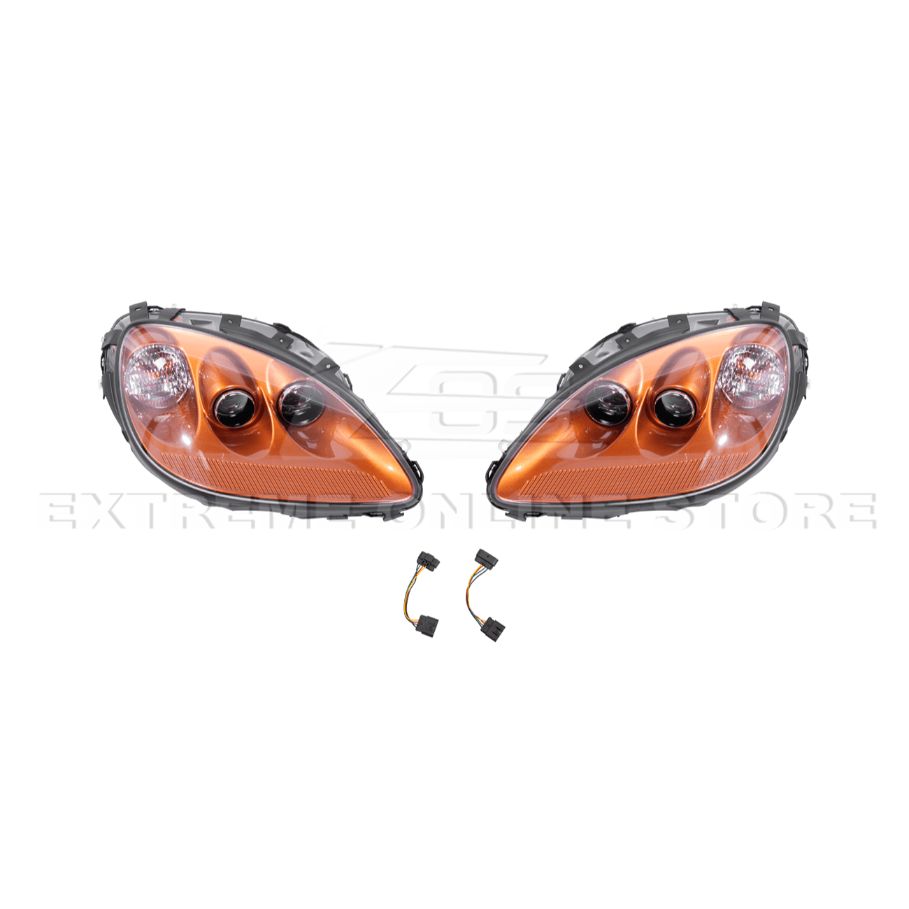 Chevrolet Corvette C6 OEM Style Clear Lens Painted Housing HID Headlights 2005-2013