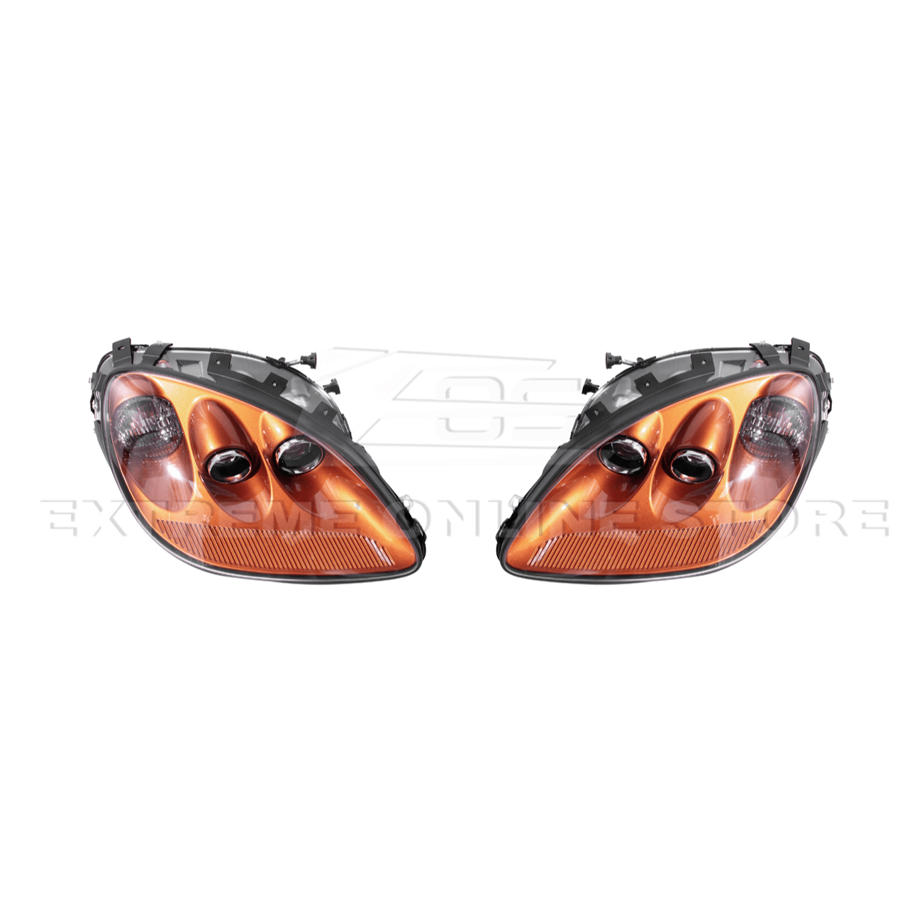 Chevrolet Corvette C6 OEM Style Clear Lens Painted Housing HID Headlights 2005-2013