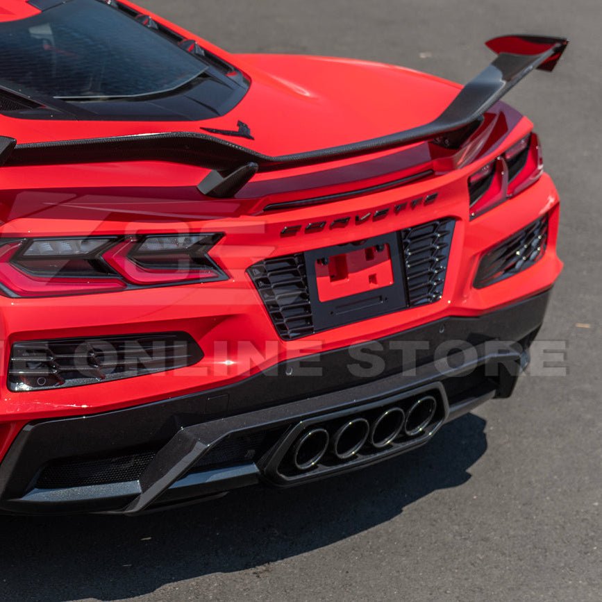 Chevrolet Corvette C8 Z06 E-Ray Carbon Flash Metallic License Plate Backing 2020-Up