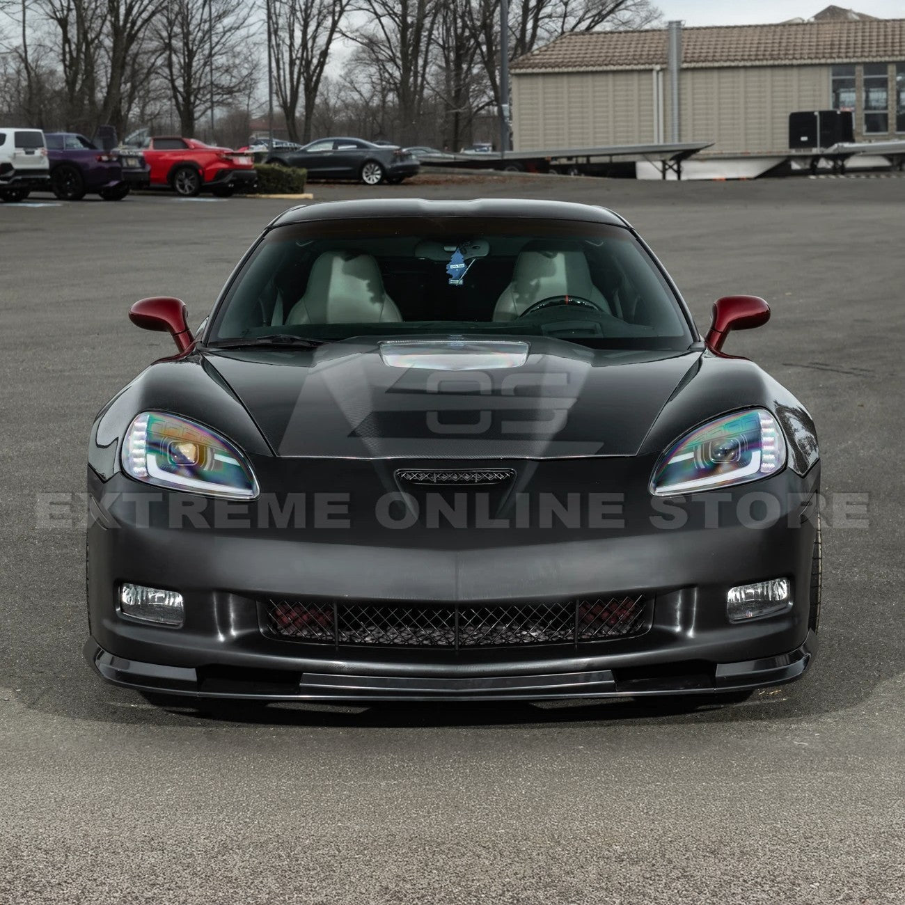 Corvette C6 ZR1 Style Primed Full Front Bumper Cover Lip 2005-2013