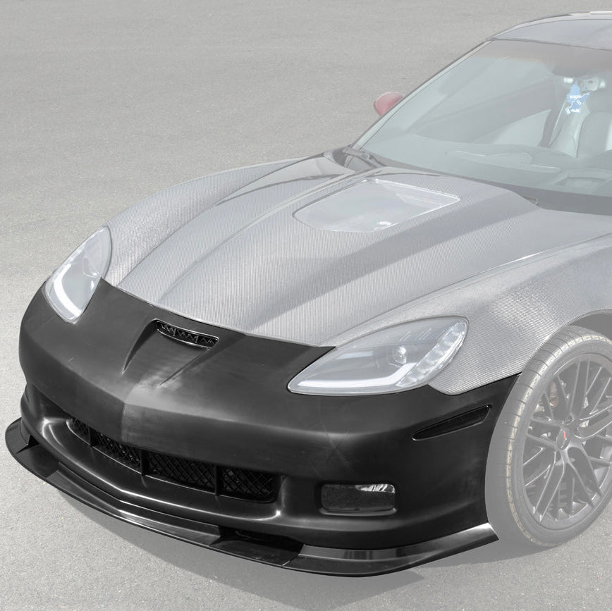 Corvette C6 ZR1 Style Primed Full Front Bumper Cover Lip 2005-2013