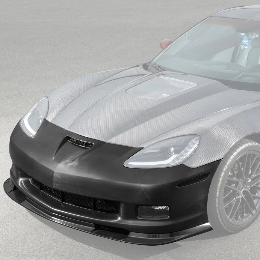 Corvette C6 ZR1 Style Primed Full Front Bumper Cover Lip 2005-2013