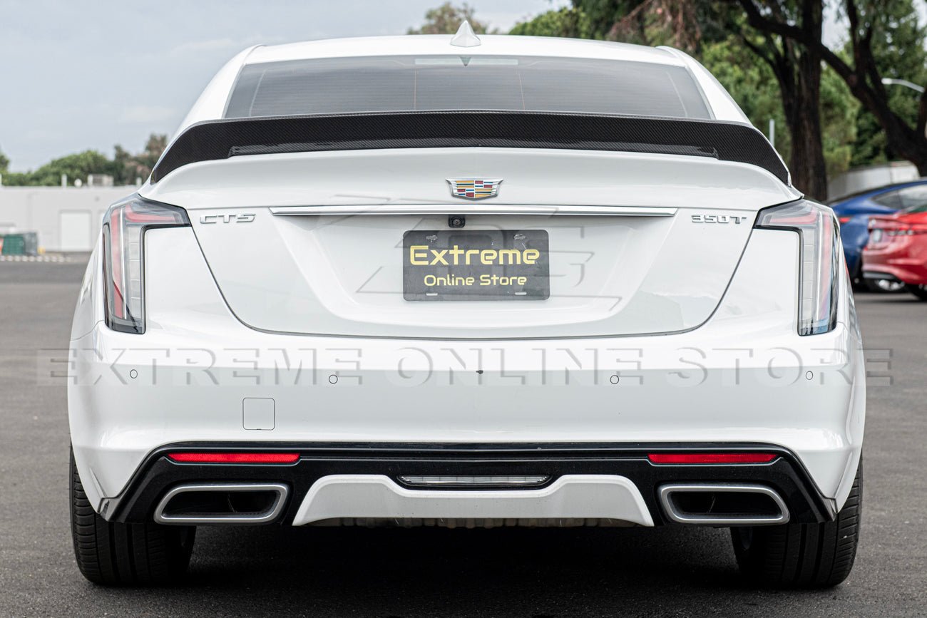 Cadillac CT5 CT5-V Blackwing Style Carbon Fiber Full Aero Kit Front Lip Side Skirts Spoiler 2020-2024