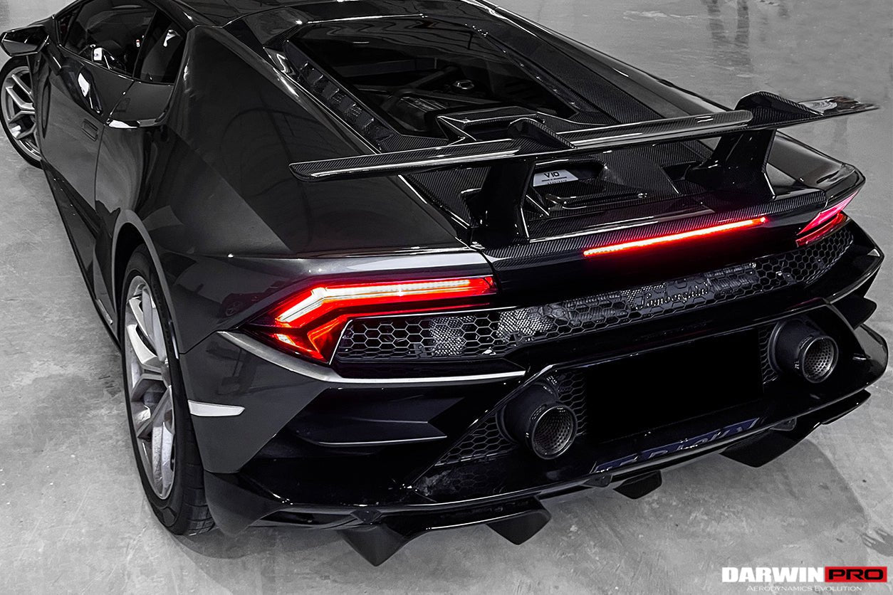 2015 - 2023 Lamborghini Huracan LP610 & LP580 & EVO Coupe Performante Style Carbon Fiber Spoiler Wing and Engine Hood
