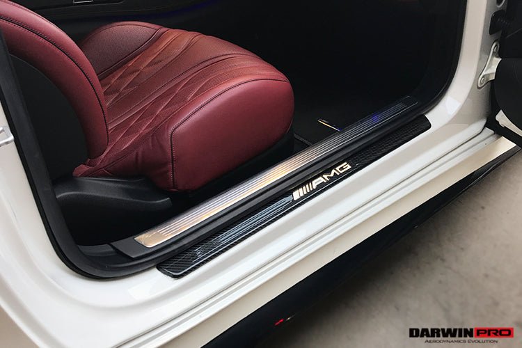 2014-2021 Mercedes Benz C217 S63/S65 AMG Coupe Autoclave Carbon Fiber Door Sills Steps Cover - DarwinPRO Aerodynamics