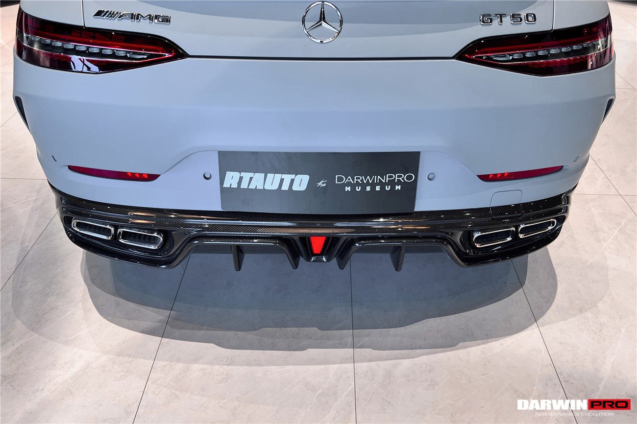 Mercedes Benz AMG GT 4Door Rear Diffuser with Reflector Panel Exahust Tips (2019–2024)