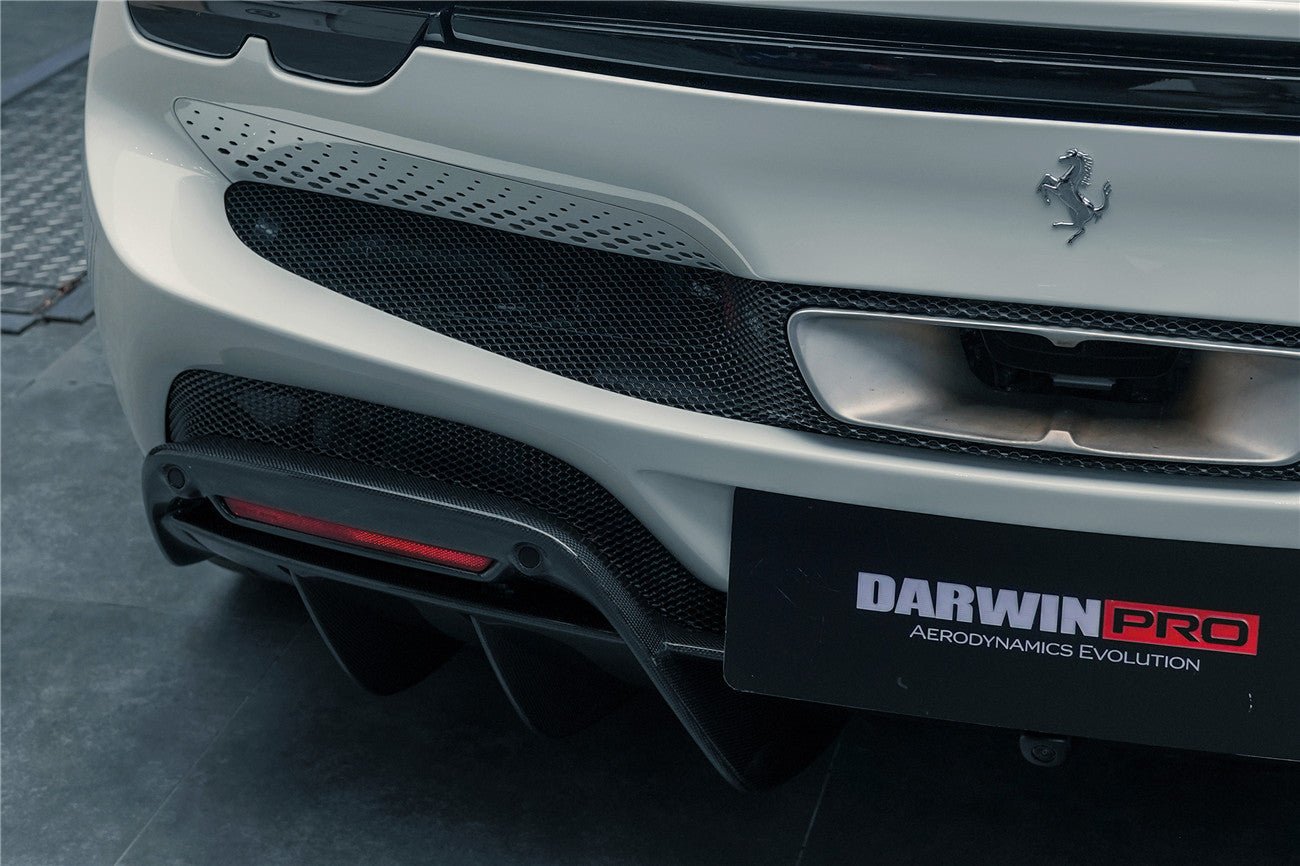 2022 - 2025 Ferrari 296 GTB (Type F171) OE Style Carbon Fiber Rear Bumper w/ Diffuser
