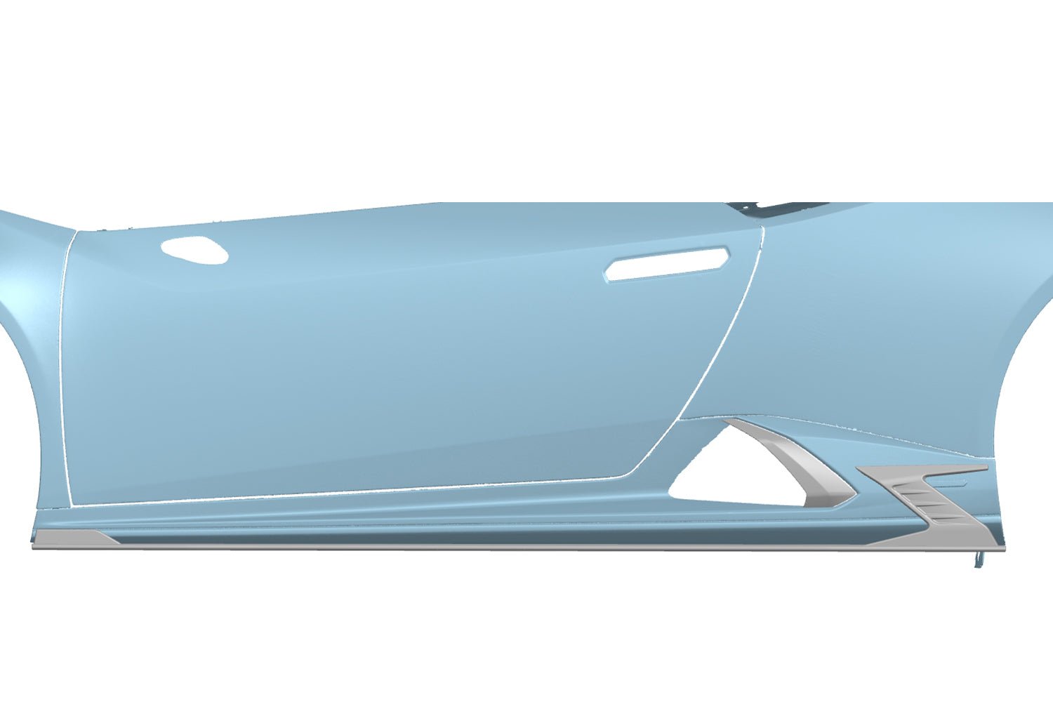 2019 - 2025 Lamborghini Huracan EVO ADV2 Style Dry Carbon Side Skirts