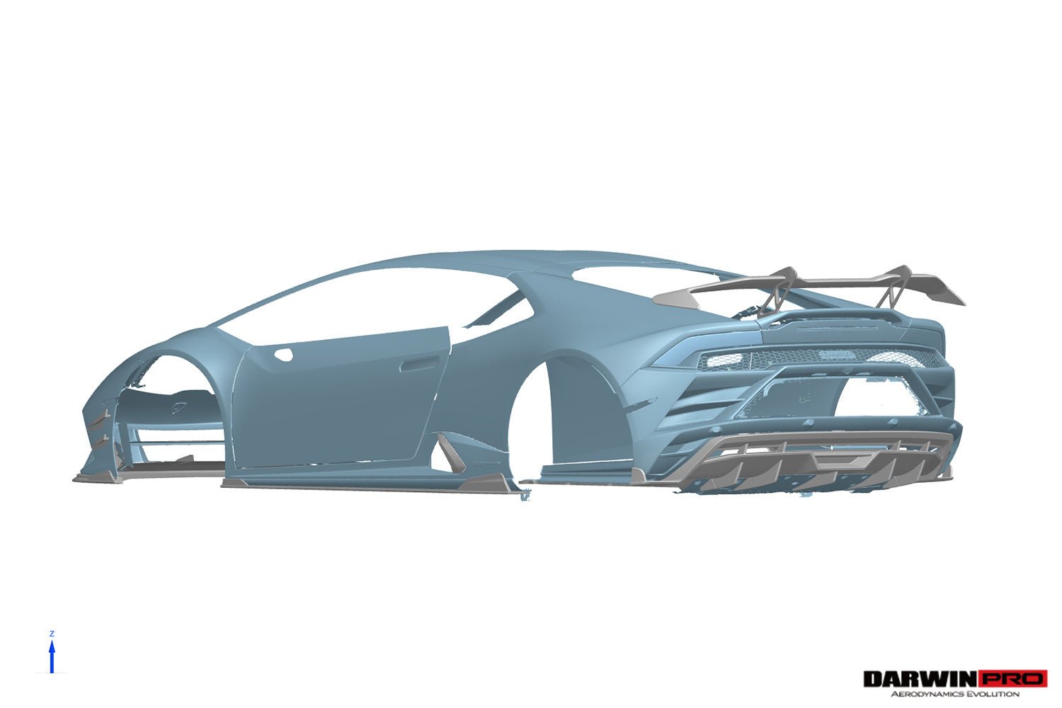 2019 - 2025 Lamborghini Huracan EVO ADV1 Style Dry Carbon Side Skirts