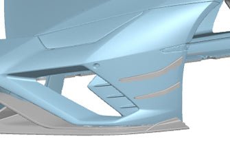2019 - 2025 Lamborghini Huracan EVO RWD AD Style Dry Carbon Front Bumper Canards