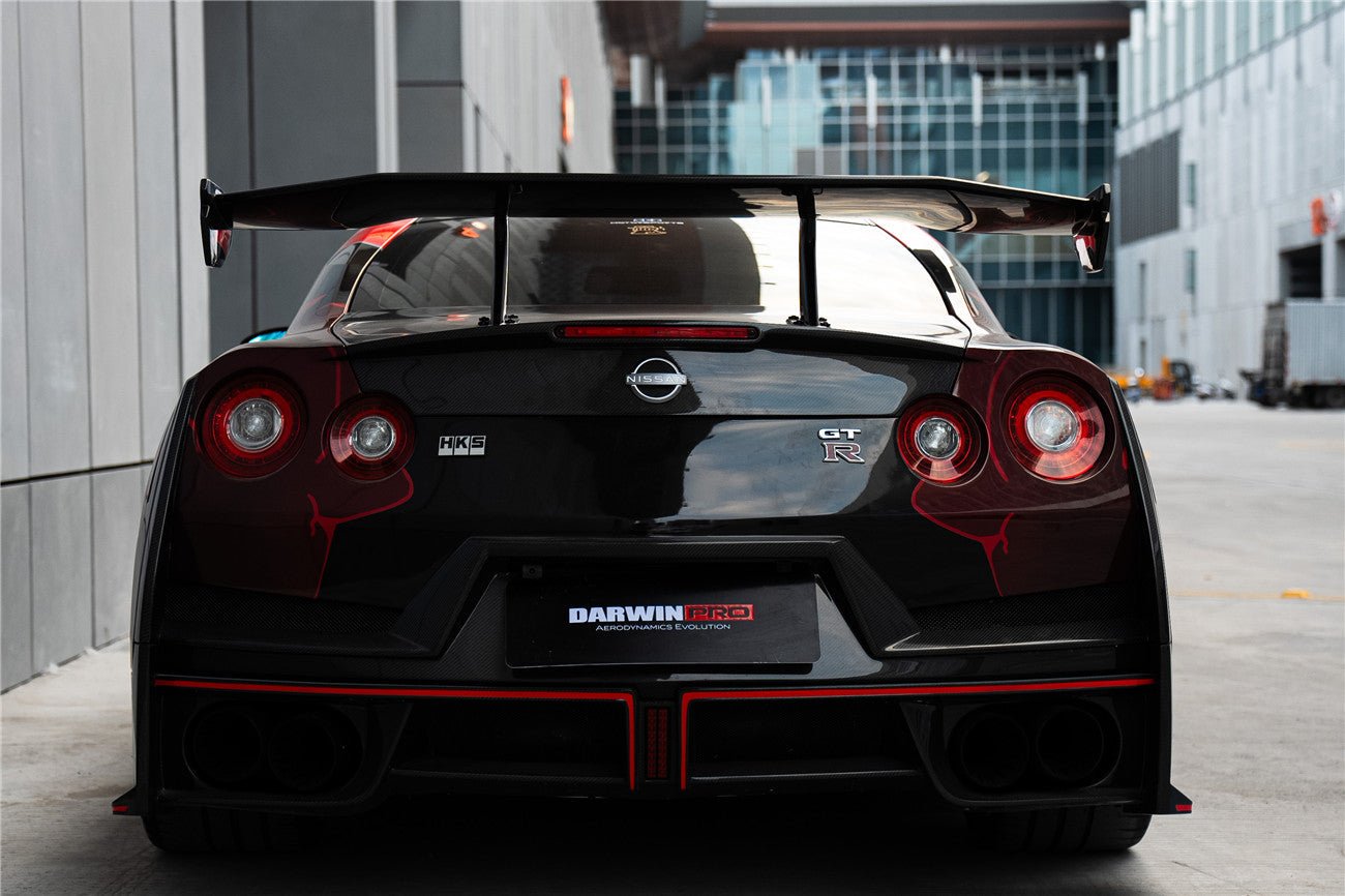 2008 - 2024 Nissan GTR R35 CBA/DBA/EBA 2024-Nismo Style Part Carbon Fiber Rear Bumper With Black Light