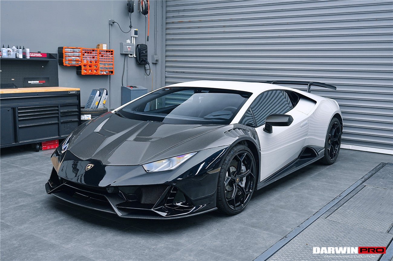2015 - 2025 Lamborghini Huracan LP610 & LP580 & EVO & Tecnica EVO-4WD Style Partial Carbon Front Bumper