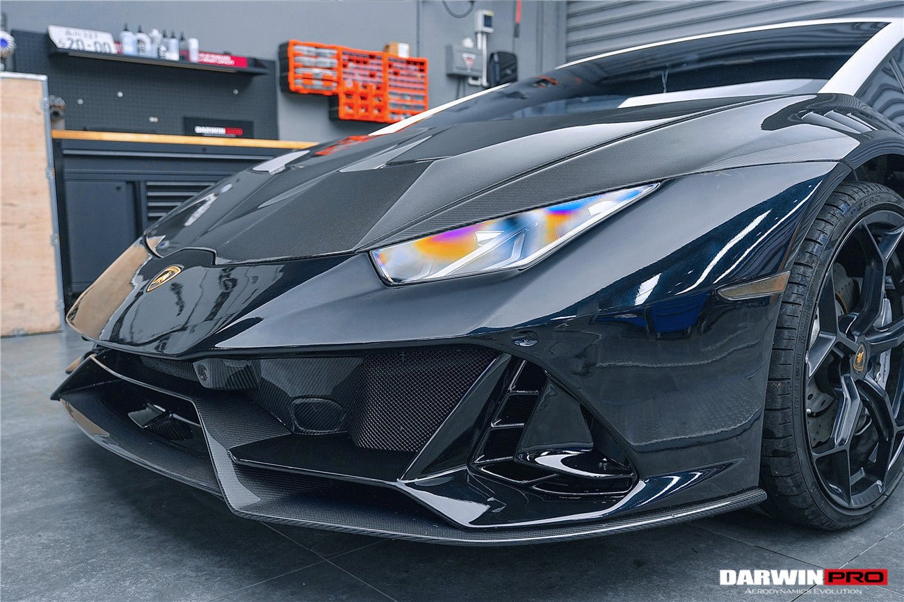 2015 - 2025 Lamborghini Huracan LP610 & LP580 & EVO & Tecnica EVO-4WD Style Partial Carbon Front Bumper
