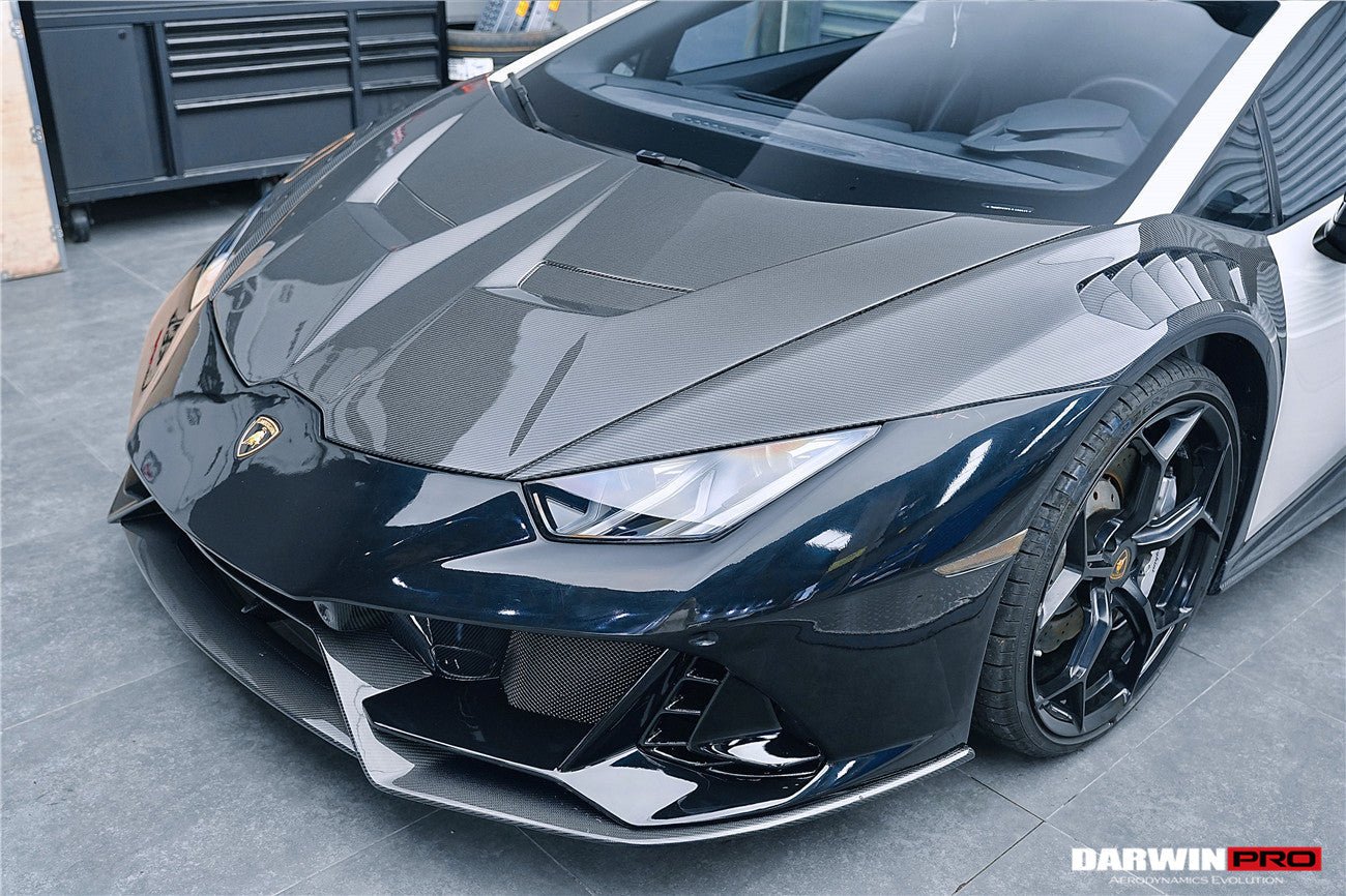 2015 - 2025 Lamborghini Huracan LP610 & LP580 & EVO & Tecnica EVO-4WD Style Partial Carbon Front Bumper
