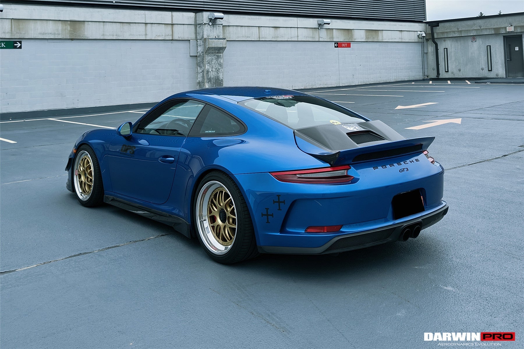 2017 - 2019 Porsche 911 991.2 GT3 Only GT2RS Style Ducktail Spoiler with LED Light