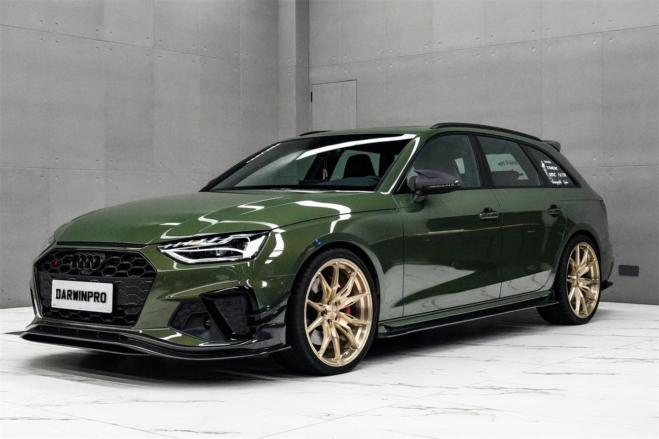 Audi S4 Avant B9.5 BKSS Style Carbon Fiber Add-On Side Skirt Under Boards 2020-2025