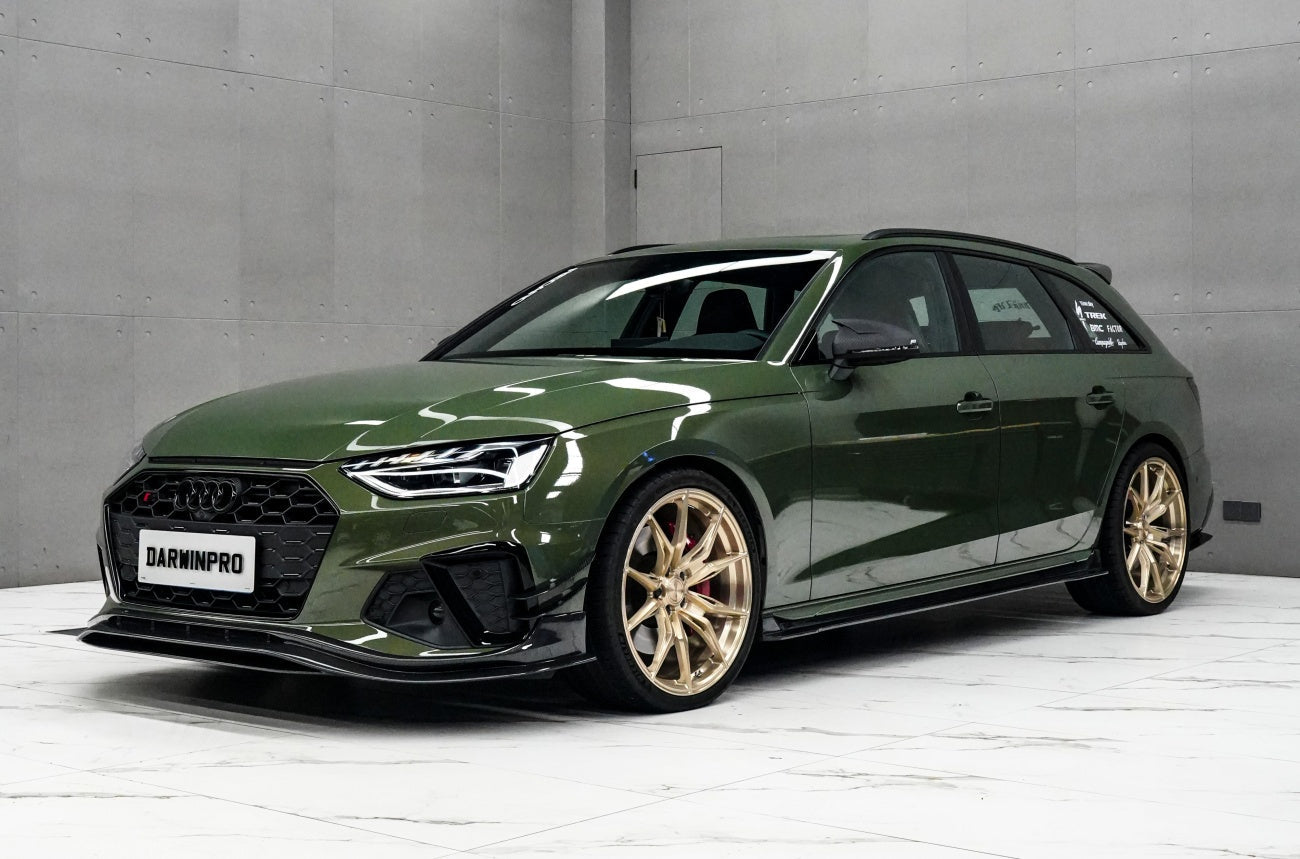 Audi S4 Avant B9.5 BKSS Style Carbon Fiber Front Bumper Canards 2020-2025