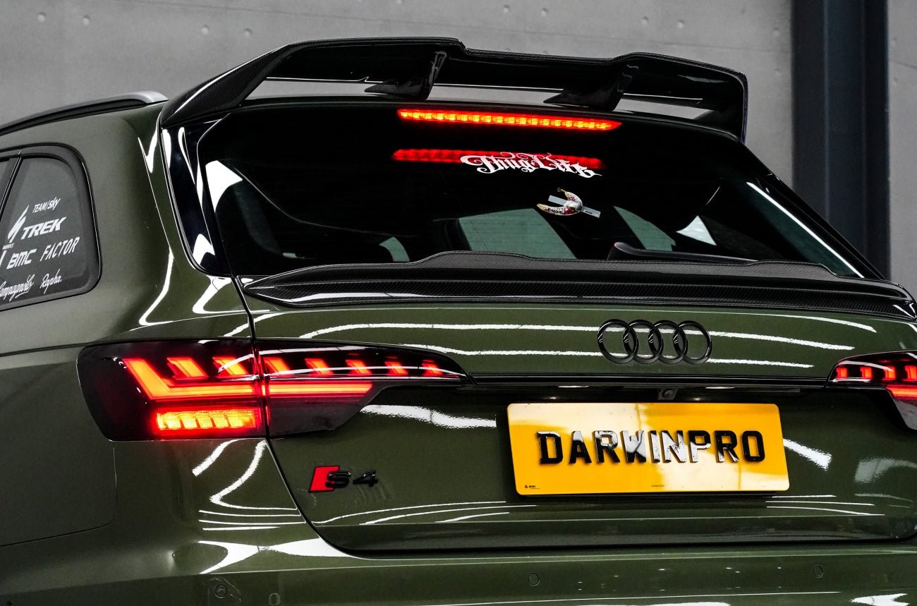 Audi S4 Avant B9 B9.5 BKSSII Style Carbon Fiber Trunk Spoiler 2017-2025