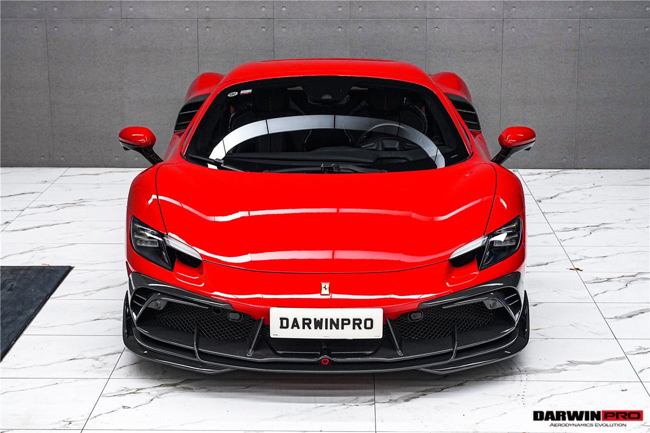 DarwinPRO 2022-2026 Ferrari 296 GTB & GTS Type F171 iMP Style Carbon Fiber Full Kit (For Surround View Camera System Bumper Only) - DarwinPRO Aerodynamics