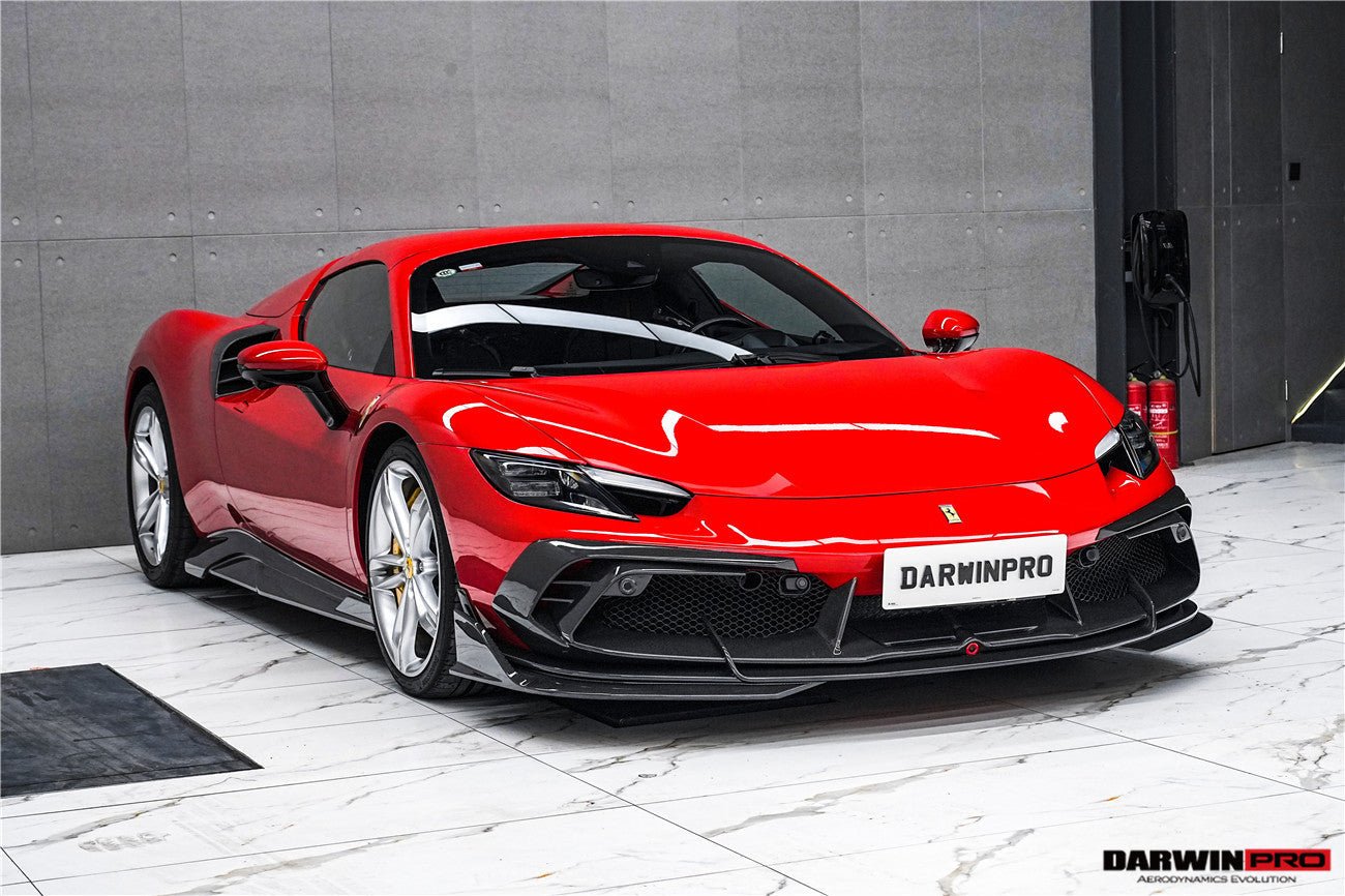 DarwinPRO 2022-2026 Ferrari 296 GTB & GTS Type F171 iMP Style Carbon Fiber Full Kit (For Surround View Camera System Bumper Only) - DarwinPRO Aerodynamics