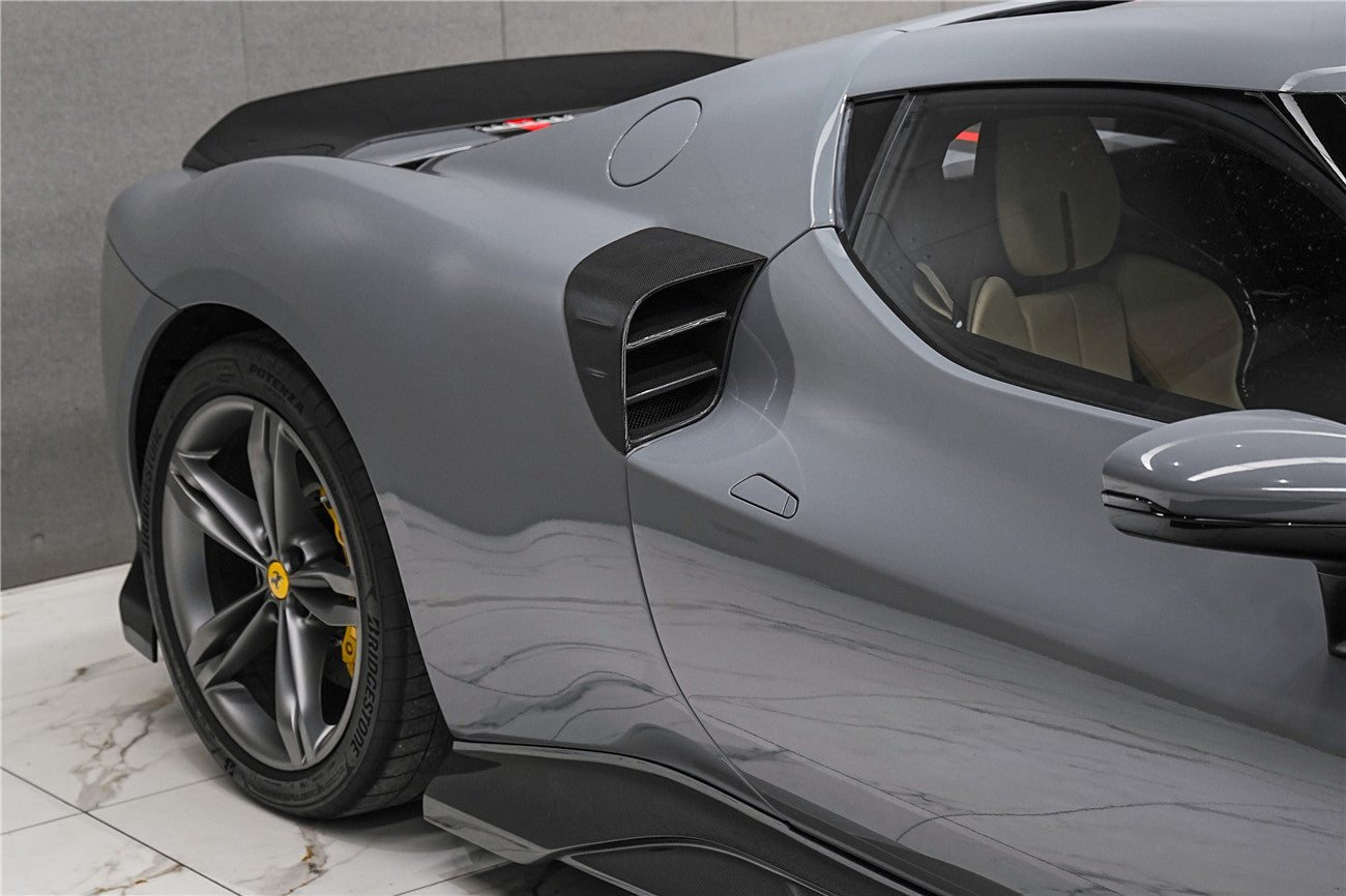 DarwinPRO 2022-2025 Ferrari 296 GTB & GTS Type F171 iMP Style Carbon Fiber Quarter Panel side Scoops - DarwinPRO Aerodynamics