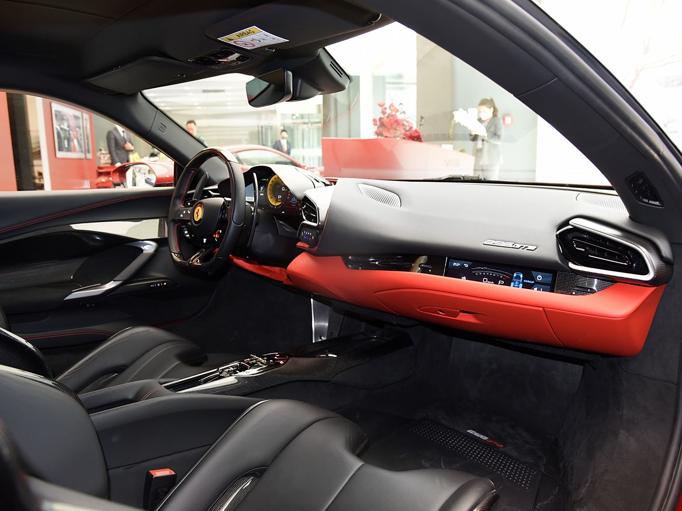 2022-2026 Ferrari 296 GTB GTS (Type F171) OE Style Dry Carbon Fiber Center Control Surround Panel Front End - DarwinPRO Aerodynamics