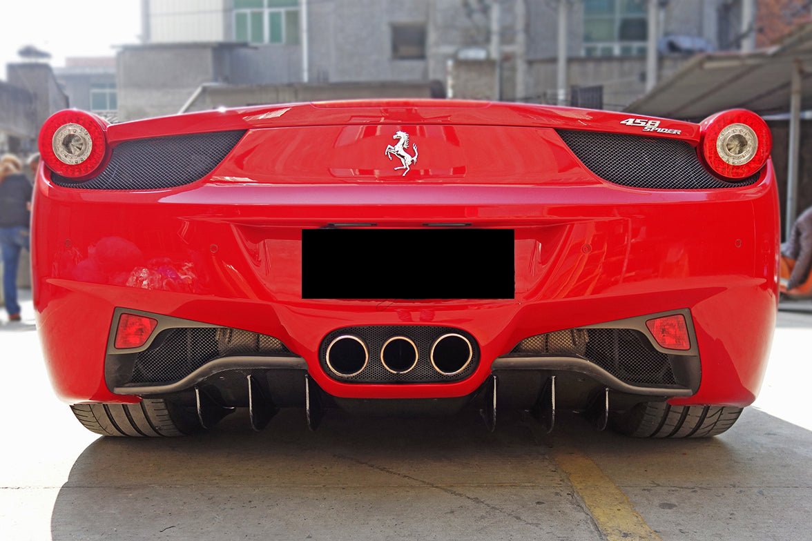 2010-2015 Ferrari 458 Coupe Spider Carbon Fiber Rear Diffuser - DarwinPRO Aerodynamics