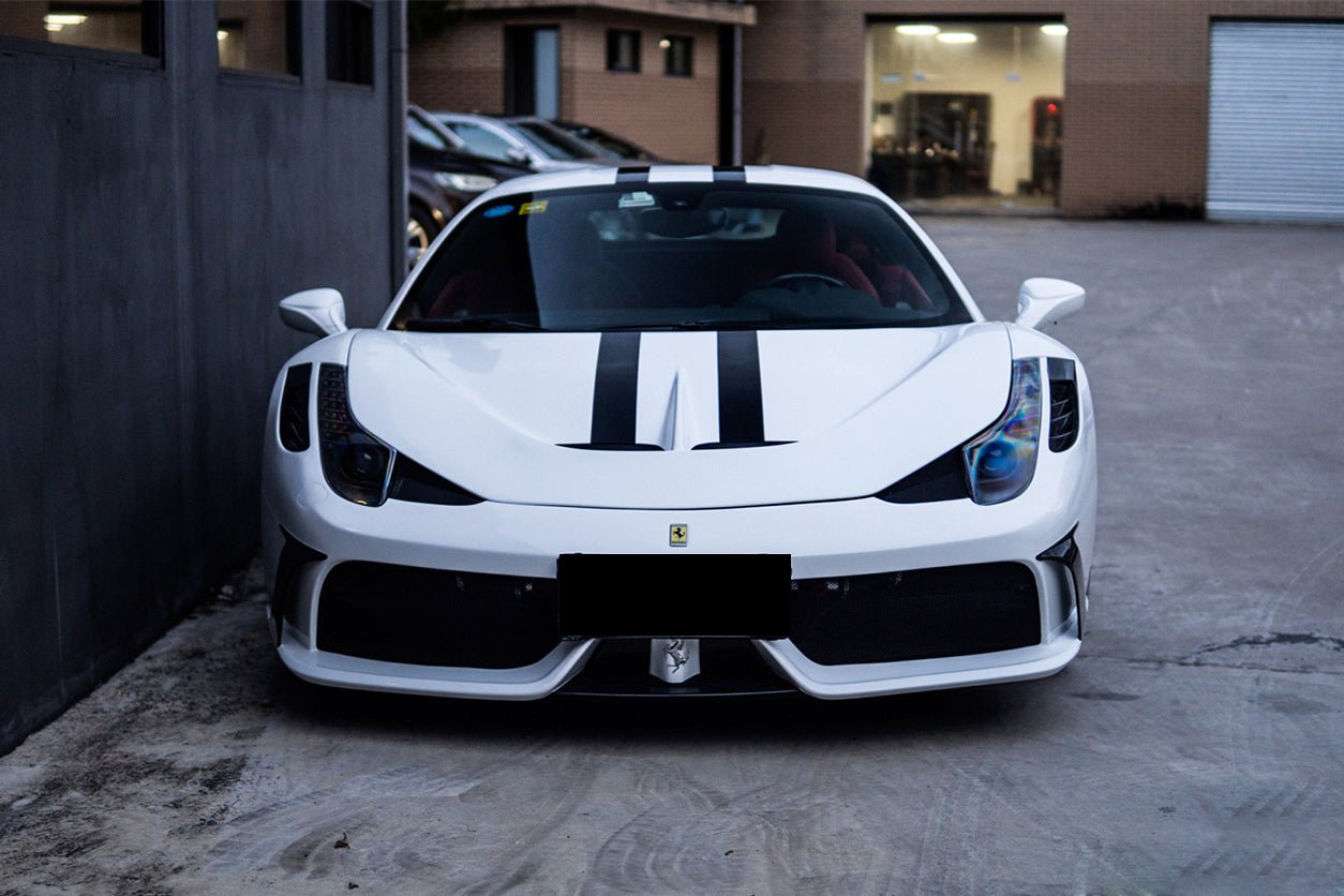 2010-2015 Ferrari 458 Coupe Spider Speciale Style Front Bumper - DarwinPRO Aerodynamics