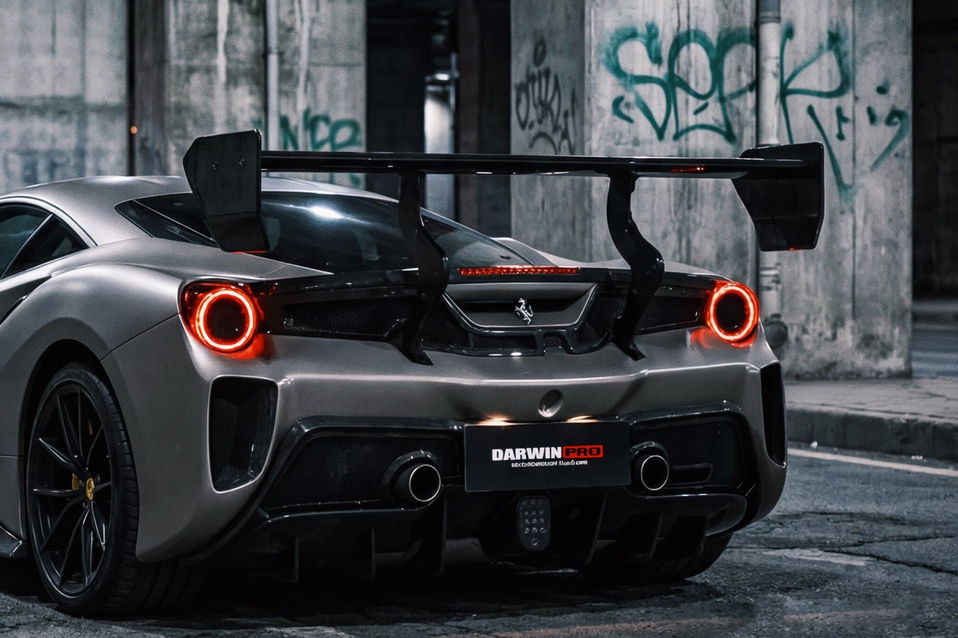 Ferrari 488 GTB / Spider Challenge Evo Modena Style Carbon Fiber Wing 2015-2020