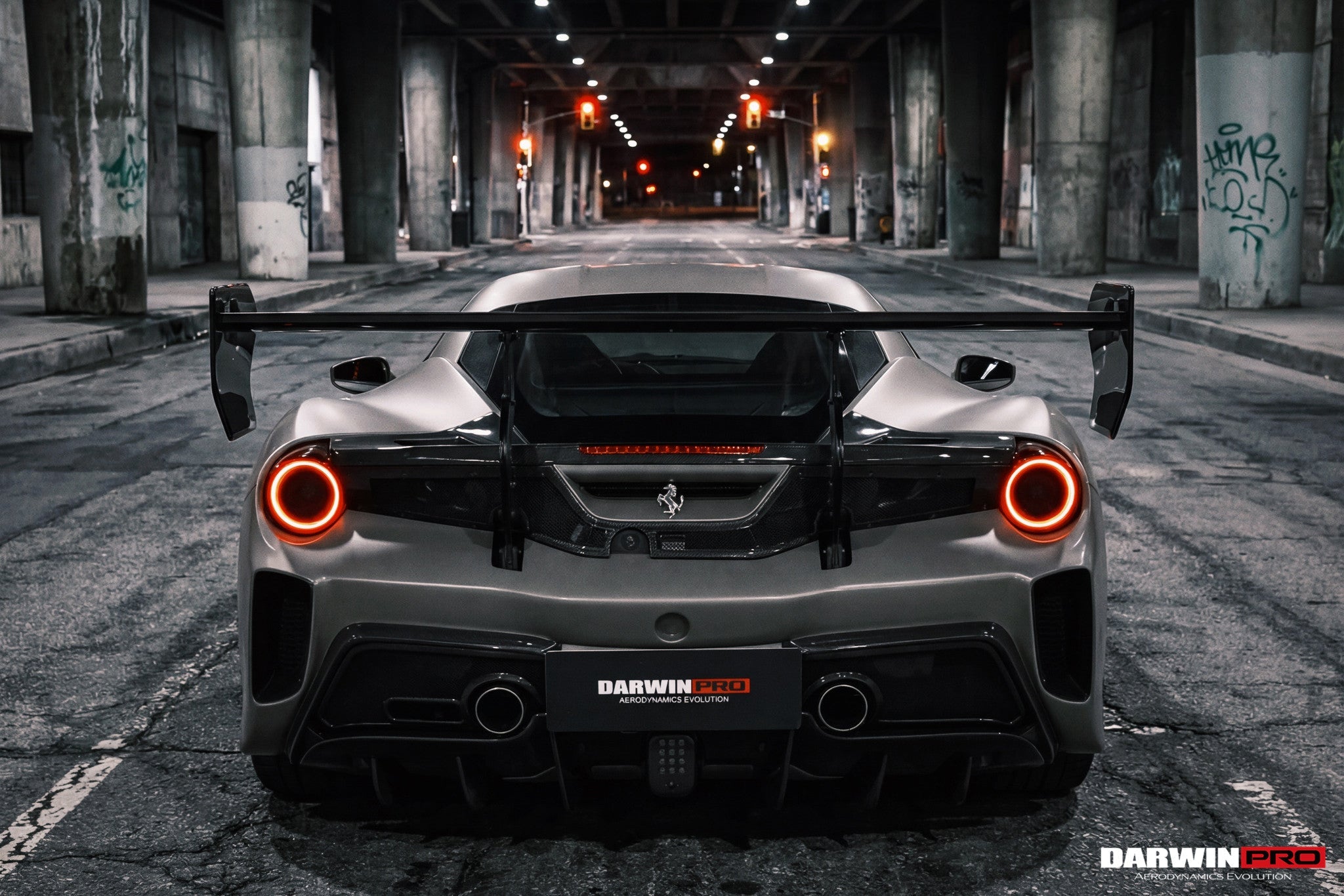 Ferrari 488 GTB / Spider Challenge Evo Modena Style Carbon Fiber Wing 2015-2020