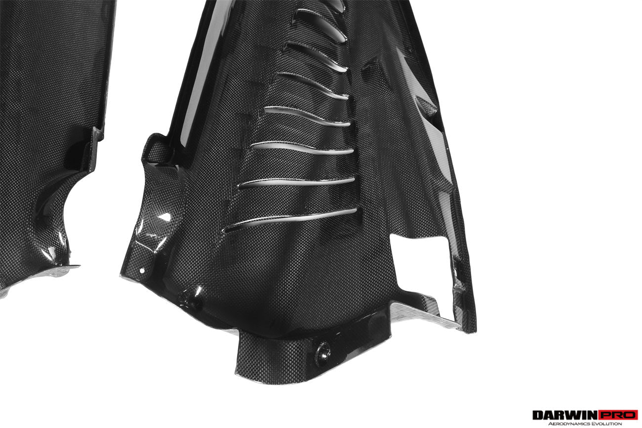 2015 - 2022 Ferrari 488 GTB & Pista & F8 Dry Carbon Fiber Engine Bay Panels With Heat Protection