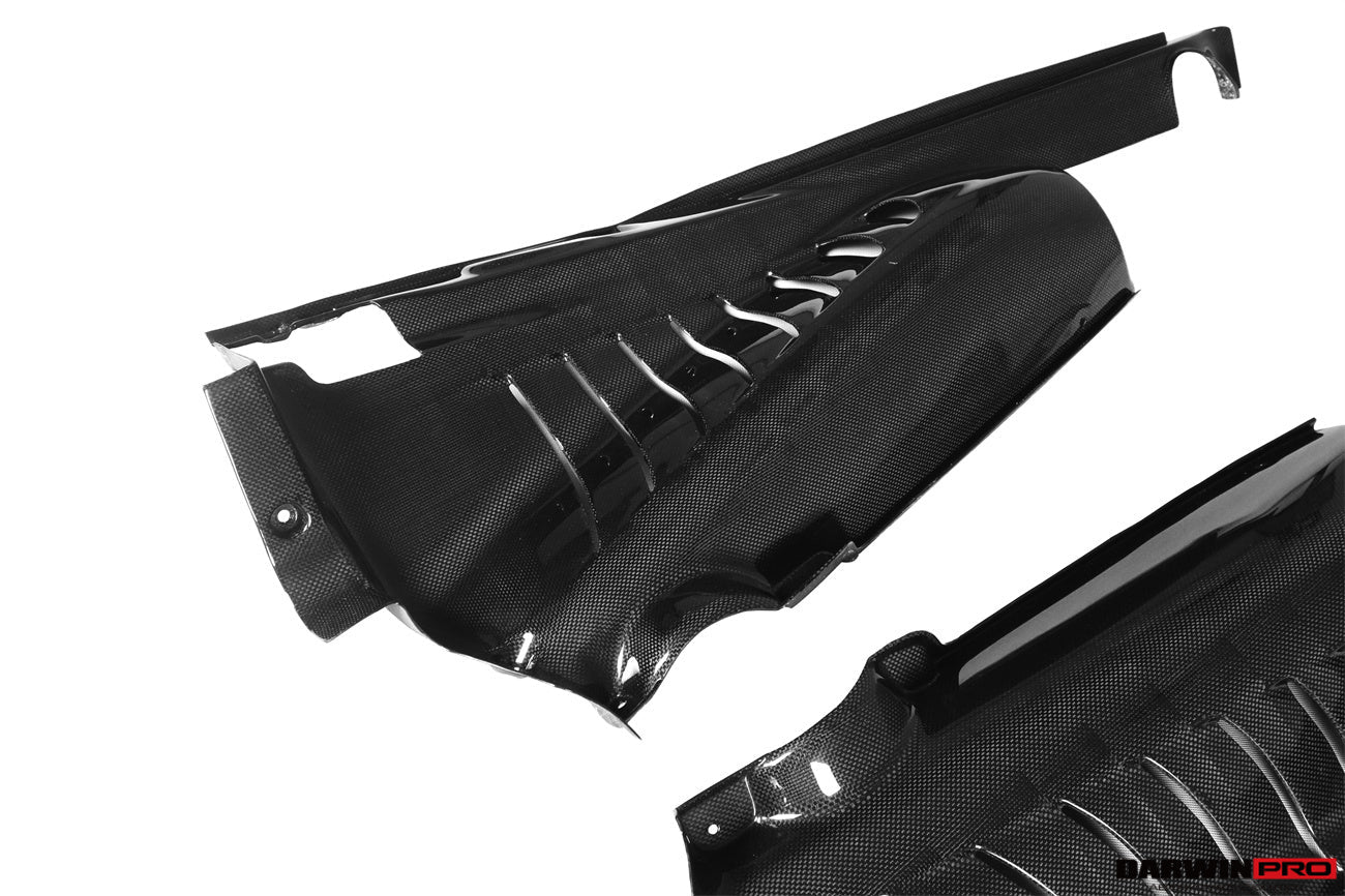 2015 - 2022 Ferrari 488 GTB & Pista & F8 Dry Carbon Fiber Engine Bay Panels With Heat Protection