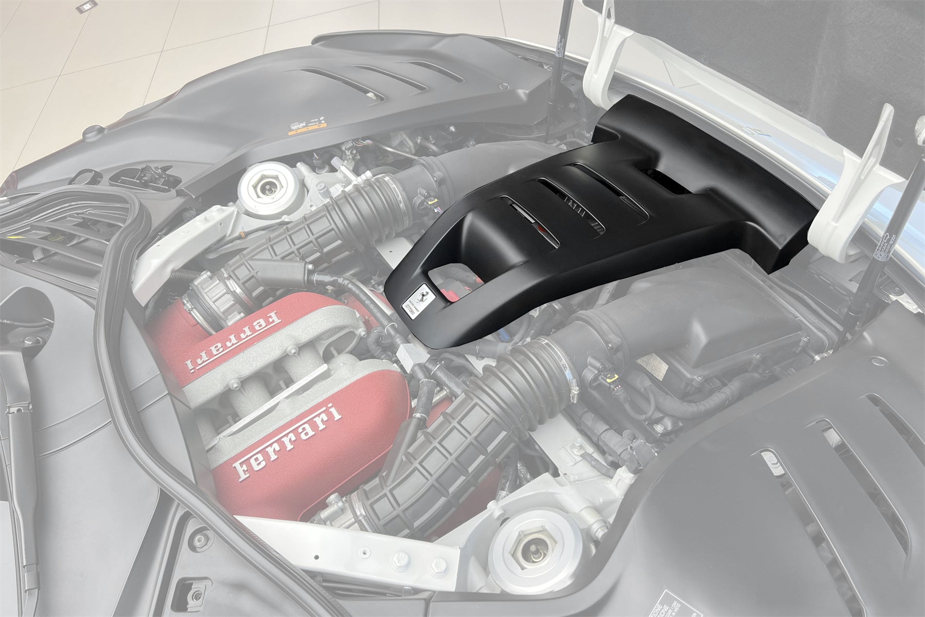 2023 - 2025 Ferrari Purosangue FUV Type F175 OEM Style Dry Carbon Fiber Inner Center Engine Cover