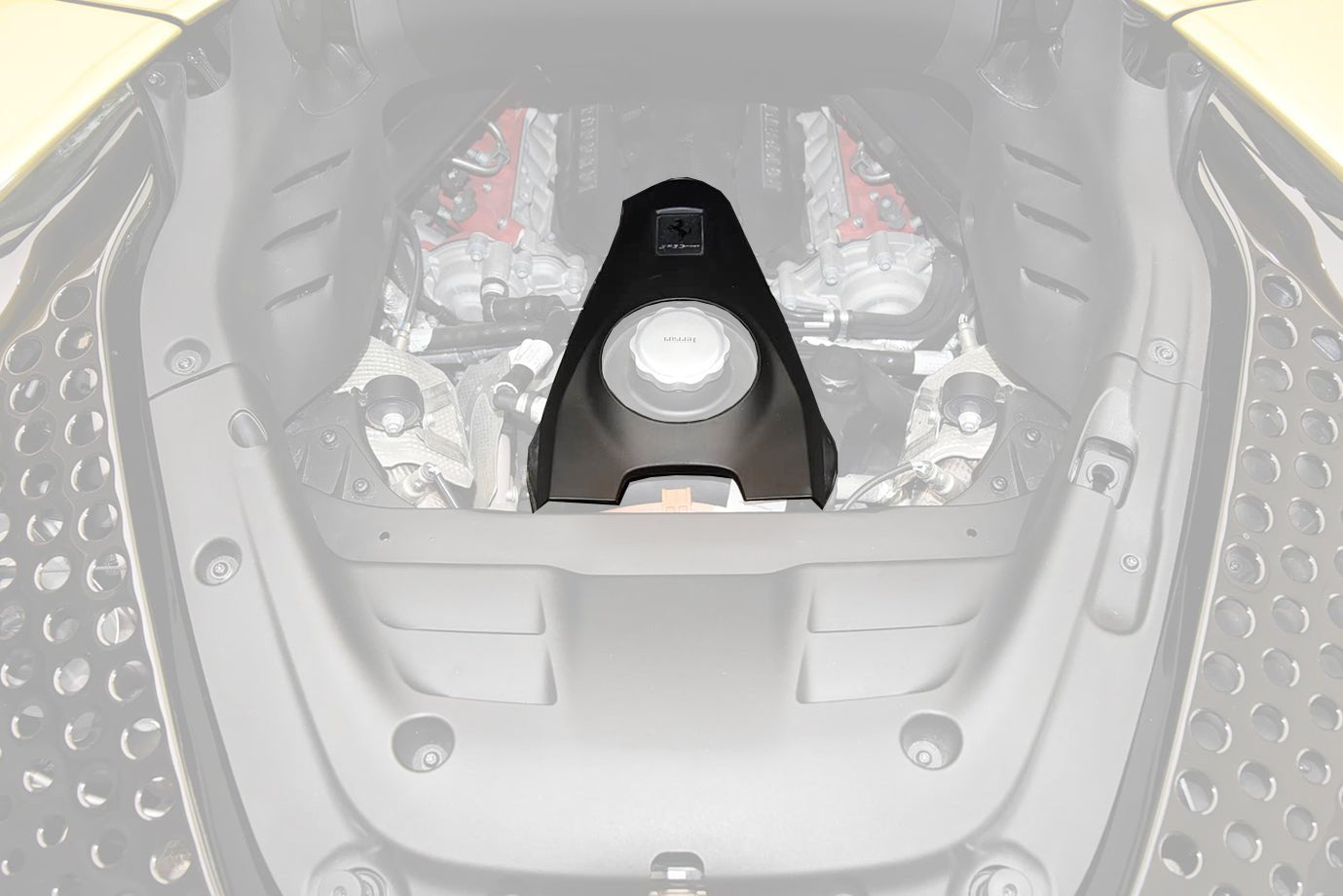 Ferrari SF90 Spider F173 OE Style Autoclave Carbon Fiber Coolant Tank Cover 2021-Up