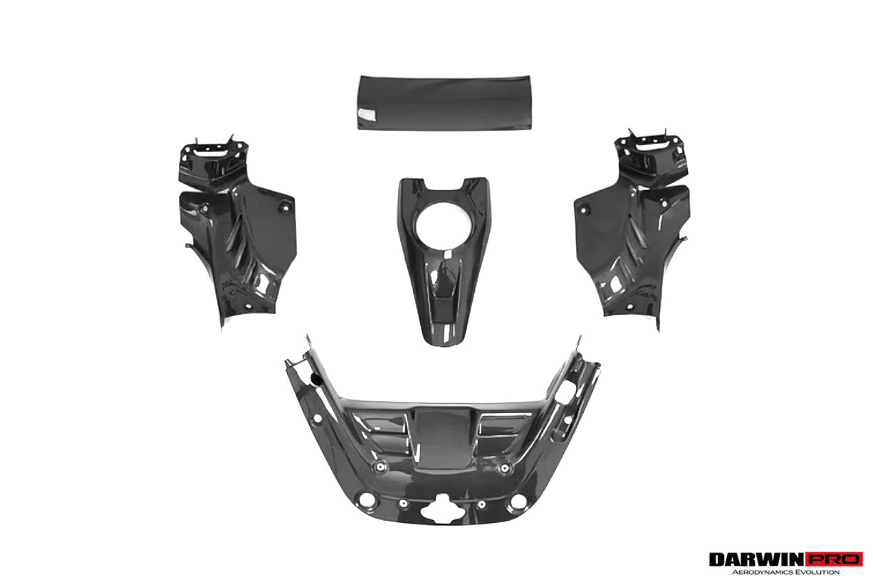 Ferrari SF90 Spider OE Style Autoclave Carbon Fiber Engine Bay Interior 5 Piece 2021-Up
