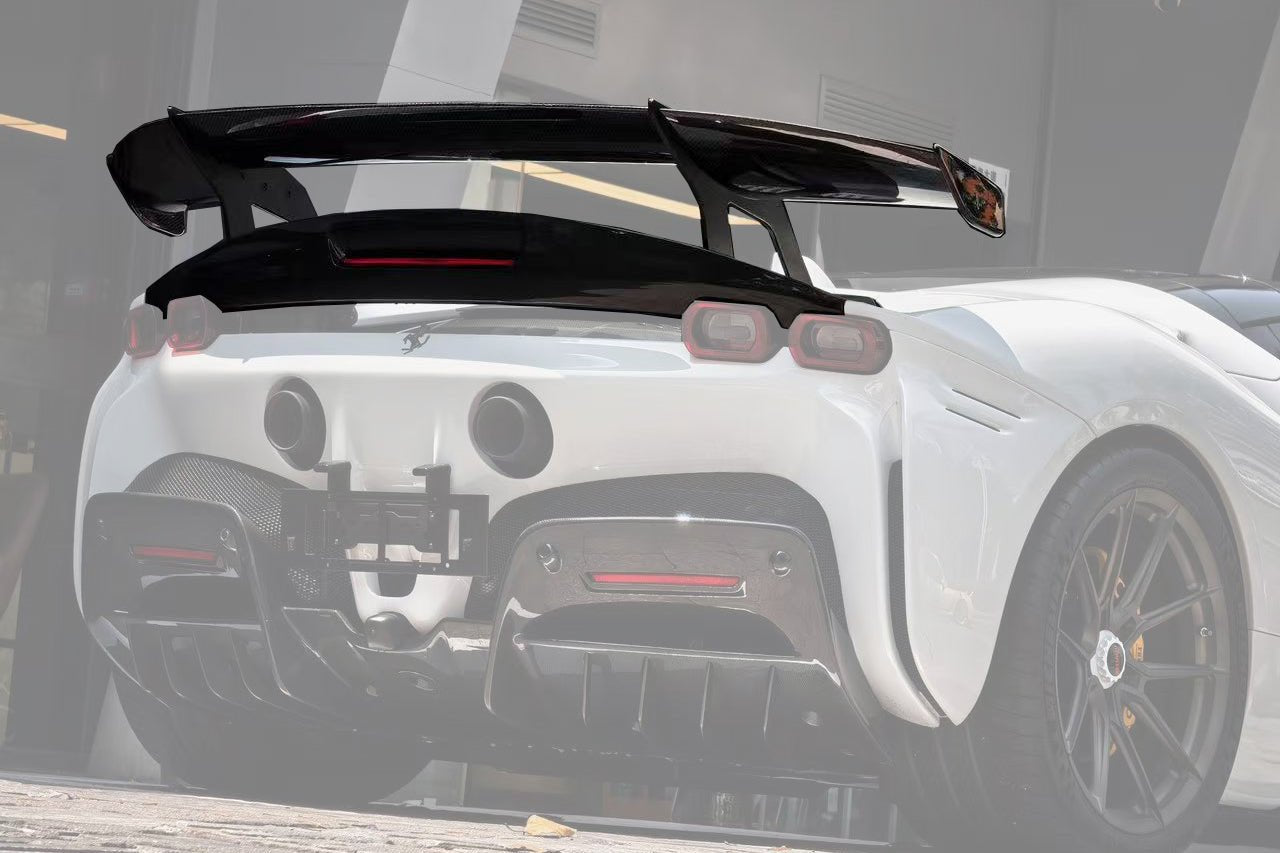 Ferrari SF90 Stradale F173 SF90XX Style Autoclave Carbon Fiber Wing with Base 2020-UP