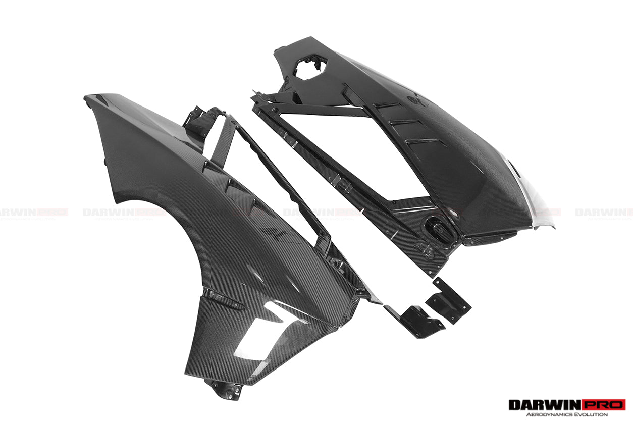 Lamborghini Aventador LB834 BKSSII Style Carbon Fiber Rear Quarter Panels 2011-2016
