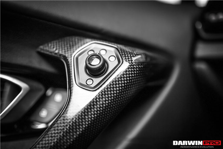 DarwinPRO 2015-2023 Lamborghini Huracan LP610 & LP580 & EVO Autoclave Carbon Fiber Door Handle - DarwinPRO Aerodynamics