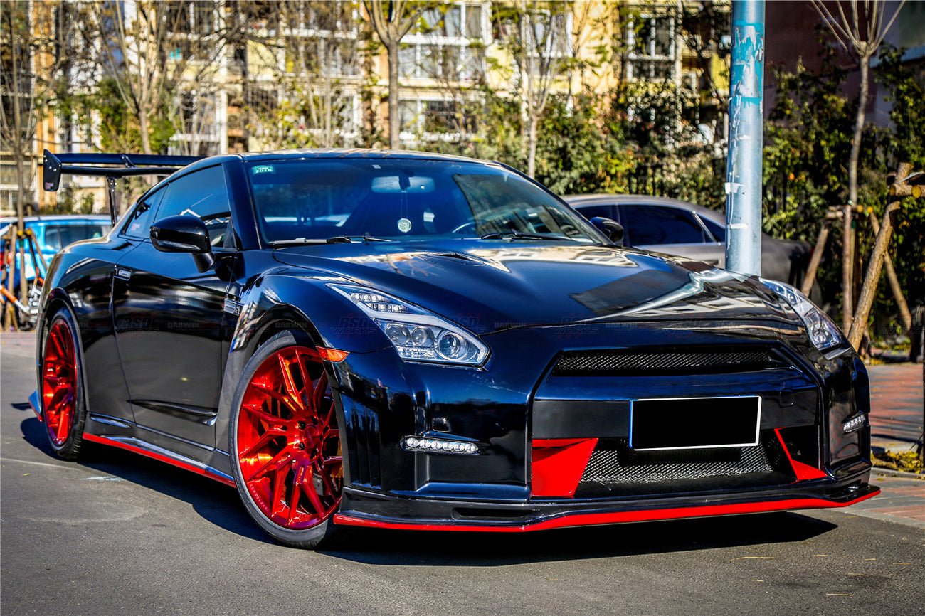 2008 - 2016 Nissan GTR R35 CBA DBA Ver15 NSM Style Partial Carbon Fiber Front Bumper