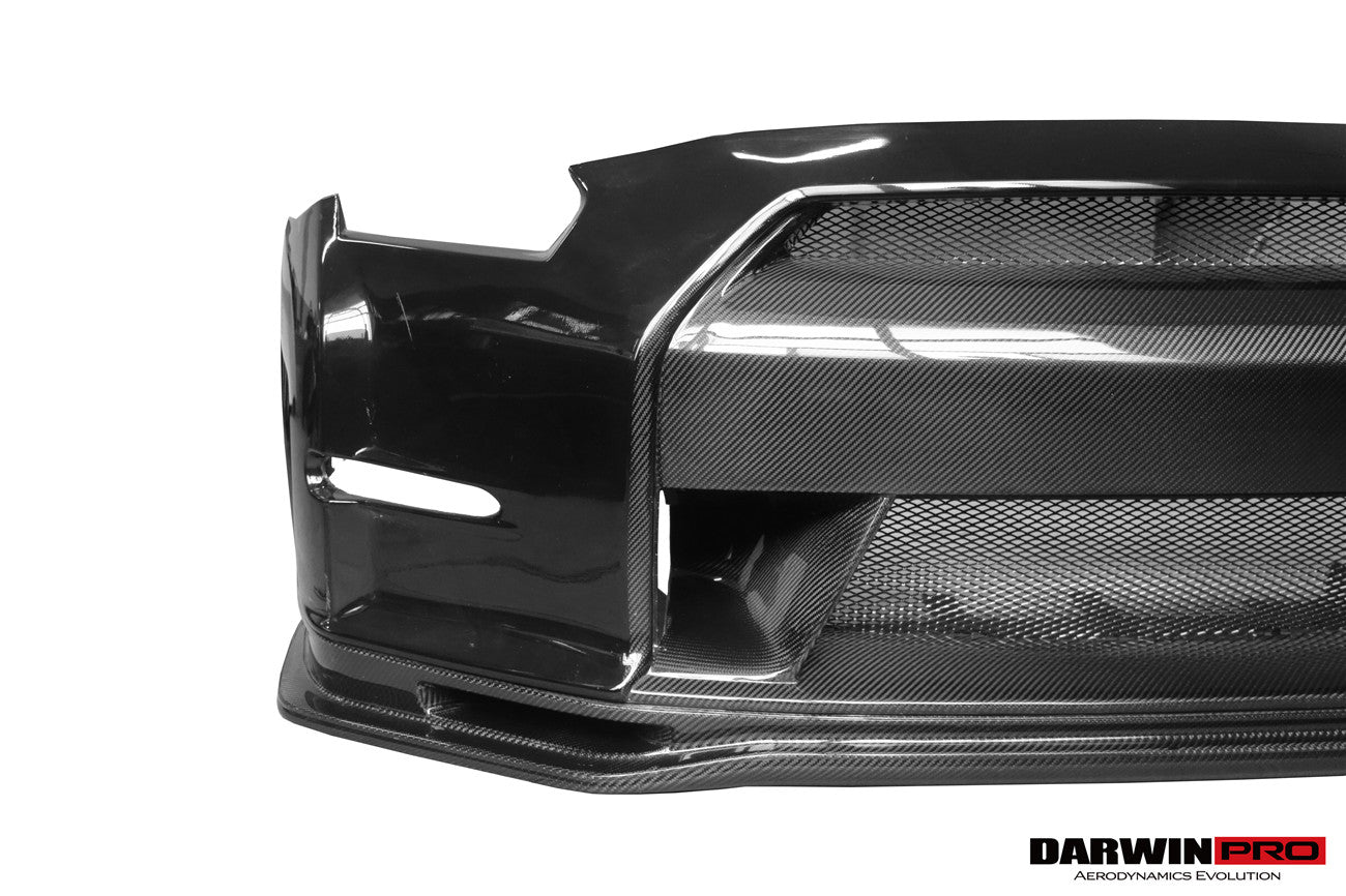 2008 - 2016 Nissan GTR R35 CBA DBA Ver15 NSM Style Partial Carbon Fiber Front Bumper
