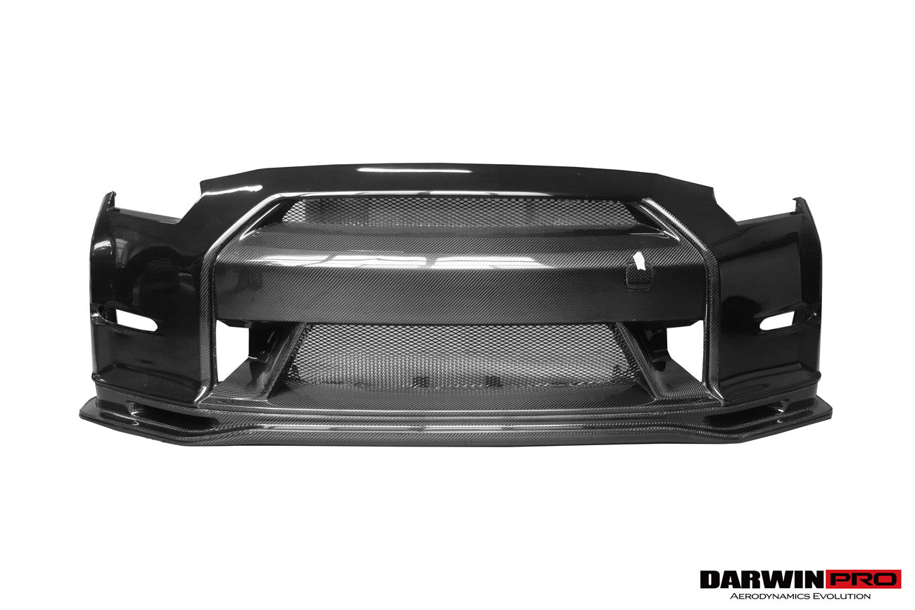 2008 - 2016 Nissan GTR R35 CBA DBA Ver15 NSM Style Partial Carbon Fiber Front Bumper