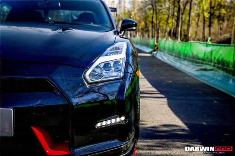 Nissan GT-R R35 CBA DBA Ver15 NSM Style Partial Carbon Fiber Front Bumper 2008-2016