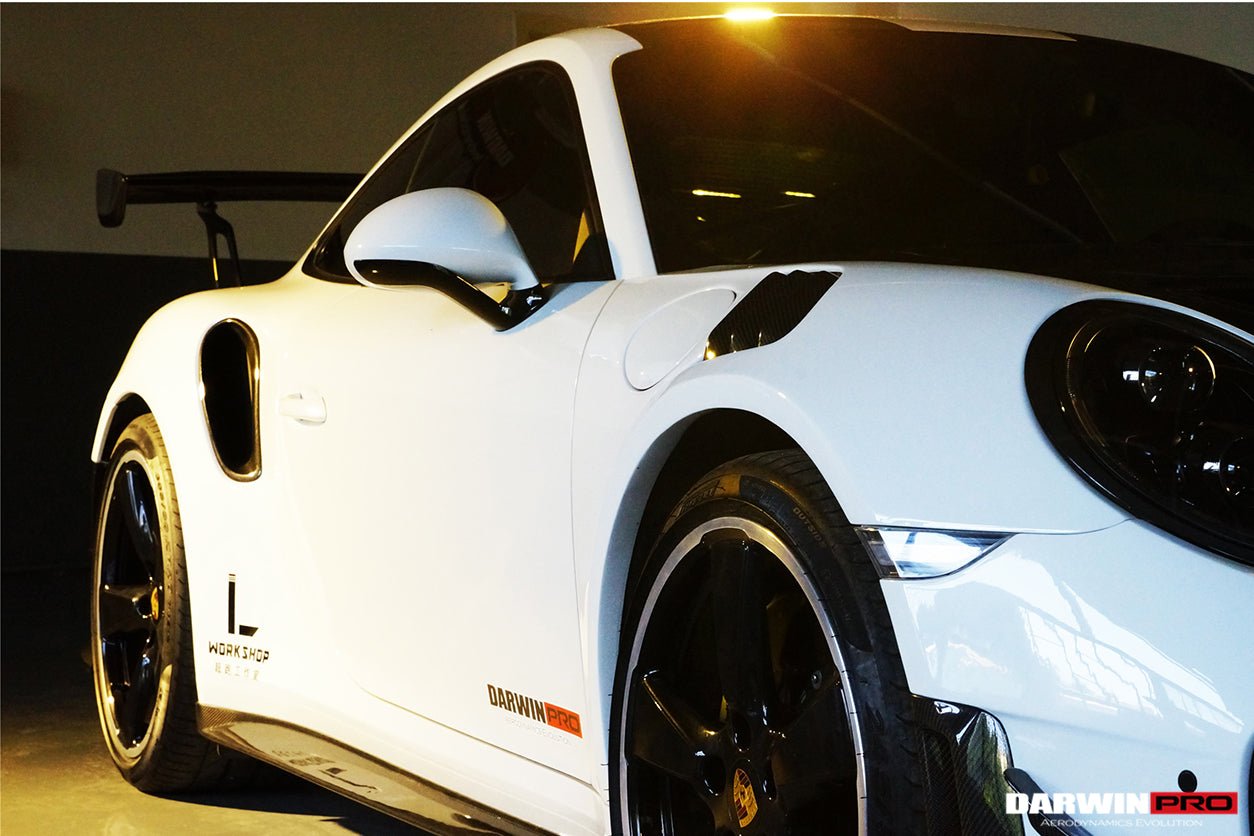 2013-2019 Porsche 991 Turbo S OEM Style Carbon Fiber Quarter Panel Side Scoops - DarwinPRO Aerodynamics