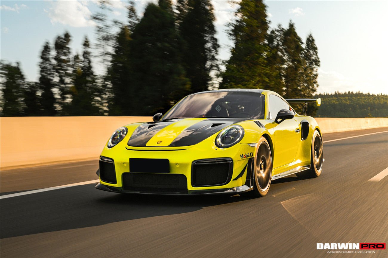 2013-2019 Porsche 911 991 Turbo S GT2RS Style Partial Carbon Fiber Front Bumper and Fender - DarwinPRO Aerodynamics
